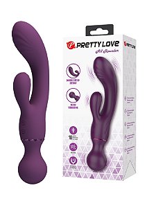 Vibrador Varinha com dupla Estimulação com 10 modos de Vibração e 3 Motores - AV043