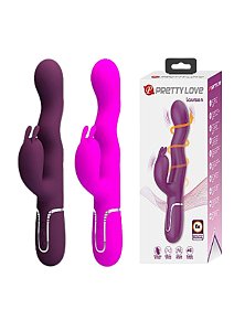Vibrador com Ondulação e Estímulo do Ponto G e Clitóris - Lourse - Pretty Love