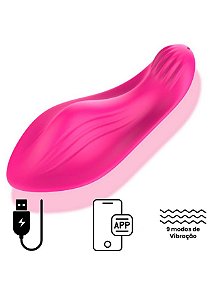 Vibrador de Calcinha com Controle Via APP (ROSA) - Via USB