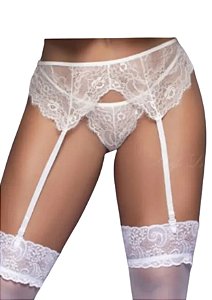 Cinta Liga com Ajuste e Calcinha - Y2046 HADAR - Branco