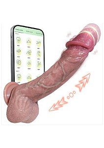 Pênis Hiper Realístico com Vai e Vem, Rotação e Aquecimento - APP - 22x3,8cm