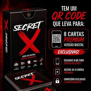 (NOVO) Jogo SECRET X - Jogo Para Casais ou Grupos - 49 Cartas + Máscara