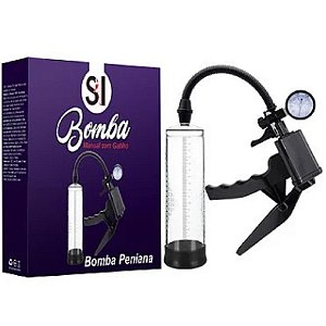 Bomba Peniana 22cm Manual com Medidor de Pressão