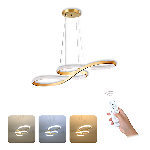 Lustre/pendente Chicago infinito  + Controle Remoto