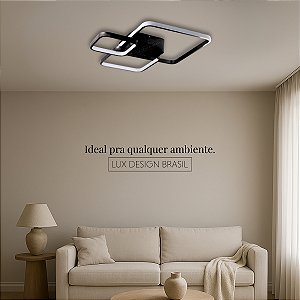 Lustre/Plafon Madrid 3 quadros + Controle Remoto