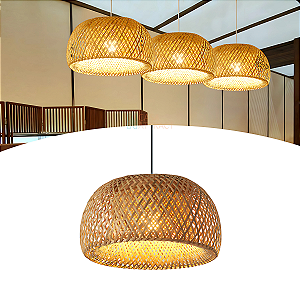 LUSTRE ARTESANAL DE BAMBU 43CM - MALIBU