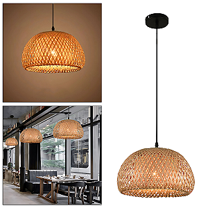 LUSTRE ARTESANAL DE BAMBU 35CM - MALIBU MINI
