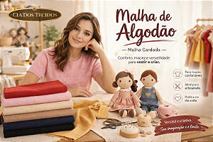 Malha de Algodão Cardada – Fio 30