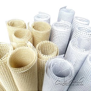 Tecido Talagarça Fina — Tela Engomada para Bordados, Tapeçaria e Artesanato Estruturado