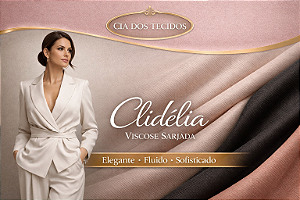 Tecido Clidélia (Viscose Sarjada — 100% Viscose)
