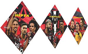 Quadro do Flamengo Heptacampeão Brasileiro 3d Mosaico 03 Peças