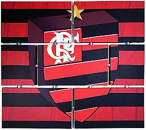 Quadro Escudo do Flamengo nº 01 3d Mosaico 07 Peças