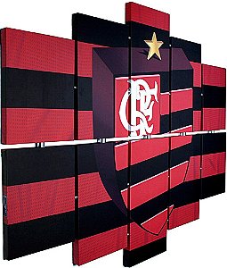 Quadro Escudo do Flamengo nº 01 3d Mosaico 10 Peças
