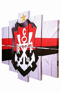 Quadro Escudo do Flamengo nº 02 3d Mosaico 10 Peças