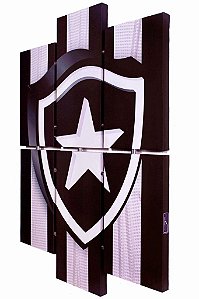 Quadro Escudo do Botafogo 3D mosaico Madeira Tamanho Grande