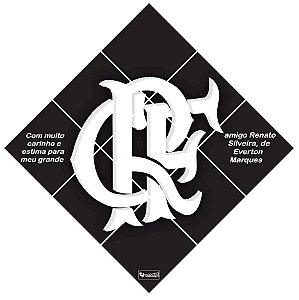Quadro Escudo do Flamengo nº 03 3d Mosaico 09 Peças Personalizado com a Frase ou Dedicatória a Seu Gosto
