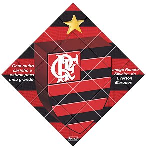Quadro Escudo do Flamengo nº 01 3d Mosaico 25 Peças Personalizado com a Frase ou Dedicatória a Seu Gosto