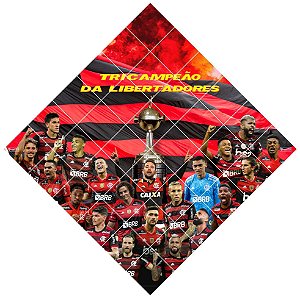 Quadro do Flamengo Tricampeão da Libertadores 3D Mosaico 36 Peças
