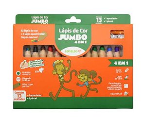 Lápis de Cor Jumbo 4 em 1