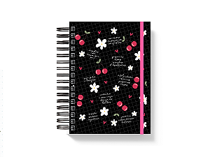 Planner 2026 -Cerejas fundo preto