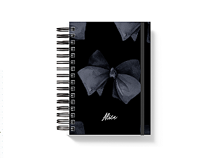 Planner 2026 - Laço fundo preto