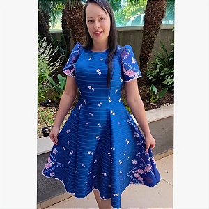 VESTIDO AZUL FLORAL