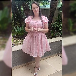 VESTIDO NUVEM ROSA