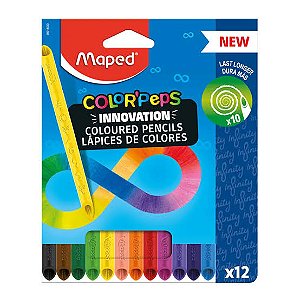 Lápis de Cor Infinity 12 Cores ColorPeps Maped