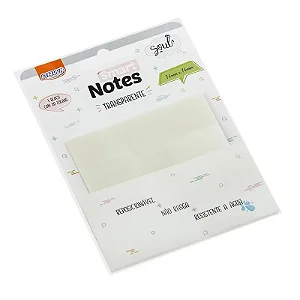 Bloco Adesivo Transparente Smart Notes BRW