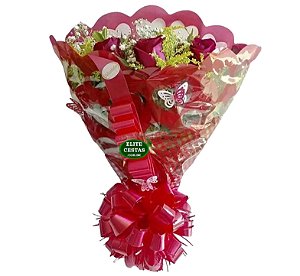 Buquê Especial com 12 Rosas Vermelhas
