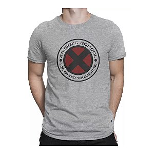 Camiseta Studio Geek - X-men Xavier's School - Cinza