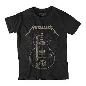 Camiseta Fatum - Metallica - Iron Cross - Preto