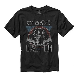 Camiseta Fatum - Led Zeppelin - Vintage - Preto