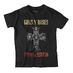 Camiseta Fatum - Guns N' Roses - Appetite For Destruction - Preto