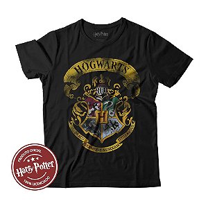 Camiseta Fatum - Harry Potter - Hogwarts Vintage- Preto
