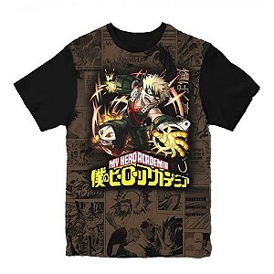 Camiseta Oficina Do Rock - My Hero Academia - Bakugou