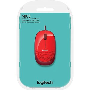 Mouse Logitech Usb M105 Opt Vermelho