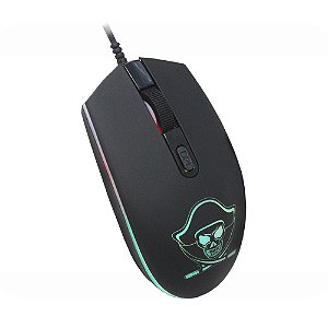 Mouse Gamer Kmex Gamer Pirata Led M340 - 1200dpi - Rgb