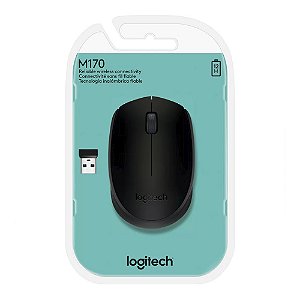 Mouse Logitech Sem Fio - M170 - Preto