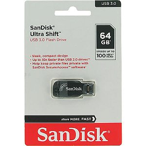 Pendrive Sandisk Ultra Shift 64gb Usb 3.0 Sdcz410-064g-g46