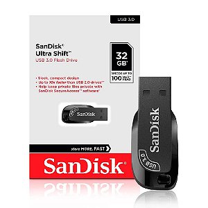 Pendrive Sandisk Ultra Shift 32gb Usb 3.0 Sdcz410-032g-g46