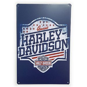 Placa De Metal Harley Davidson Genuine