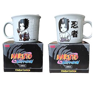 Caneca Camp 280ml - Clube Comix - Naruto Shippuden - Sasuke Chibi