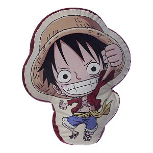 Almofada Formato Fibra - One Piece - Luffy