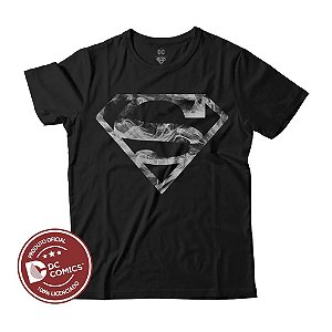 Camiseta Fatum - Superman Logo Cloud - Preto