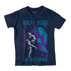 Camiseta Fatum - Guns N Roses Use Your Illusion - Azul
