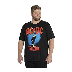 Camiseta Clube Comix -  Rock - Ac/dc Angus Young - Preto
