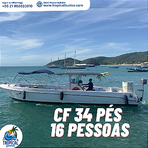 06 HORAS - 34 pés CF - até 16 Pessoas