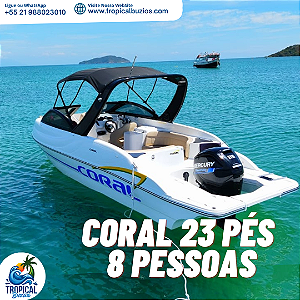 04 HORAS - 23 pés Coral  - até 08 Pessoas