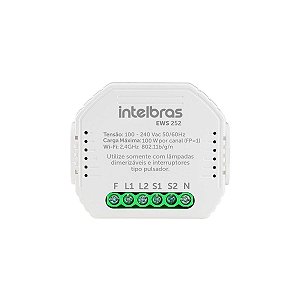 Controlador dimmer smart 2 canais Intelbras EWS 252